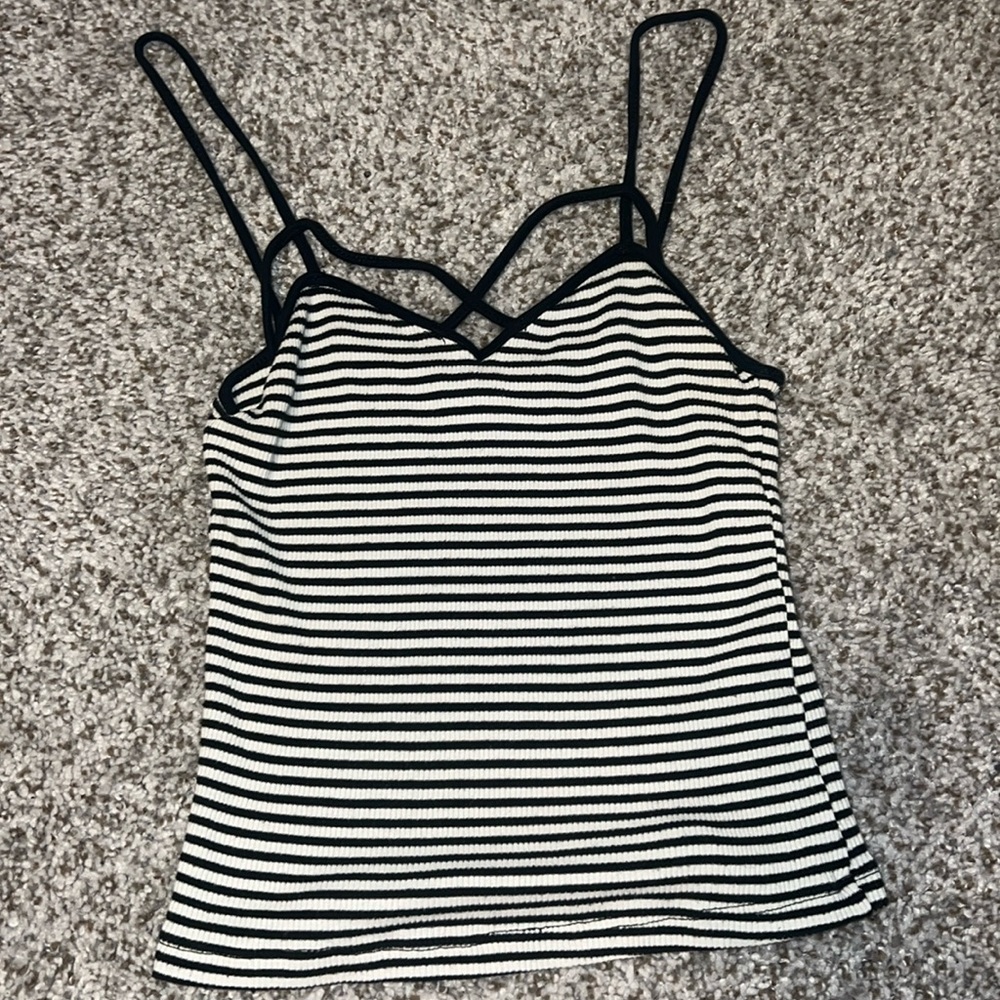 brandy melville striped crop top